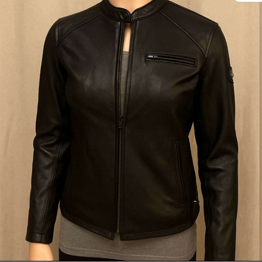 Women’s Harley Davidson Black Genuine Leather Jacket